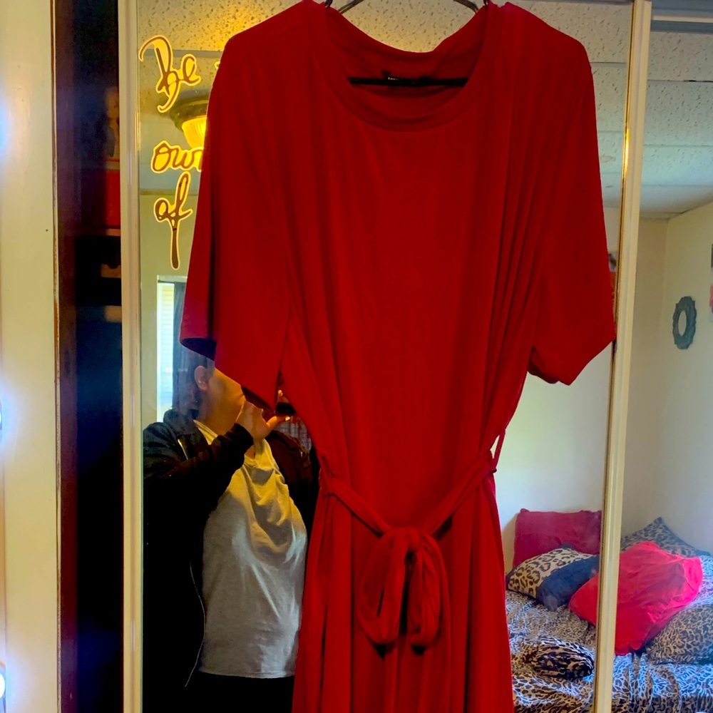 Burgundy dress